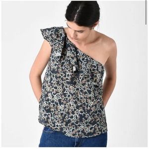 Isabel Marant Thom Linen Top Blouse Women Size US10/EU42